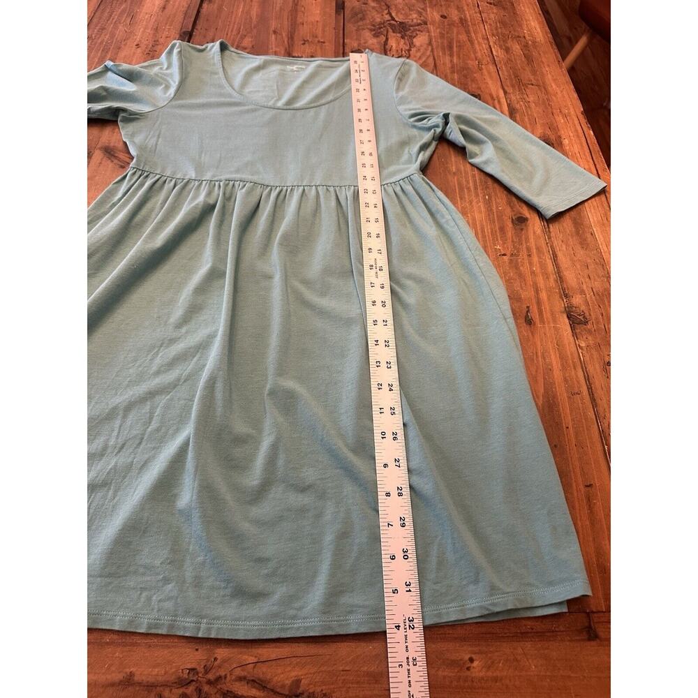 Garnet Hill Mint Green Soft Knit Babydoll Dress Size Small Dainty Romantic - Picture 6 of 7